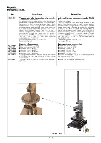 VISCOSIMETER TV30/A