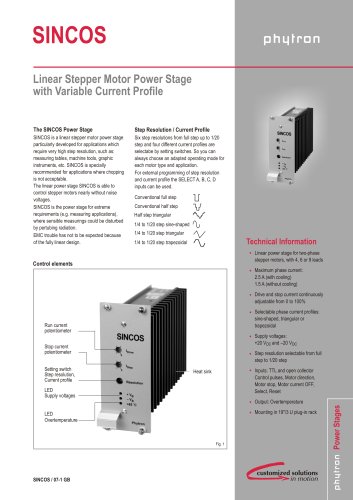 Linear Stepper Motor Power Stage SINCOS