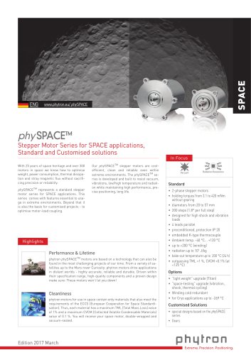 phySPACE Stepper Motors