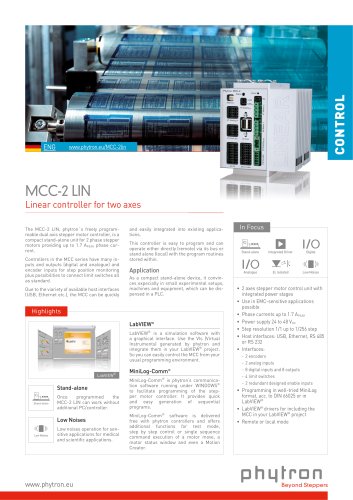 Programmable 2-Axes Stepper Motor Controller: MCC-2 