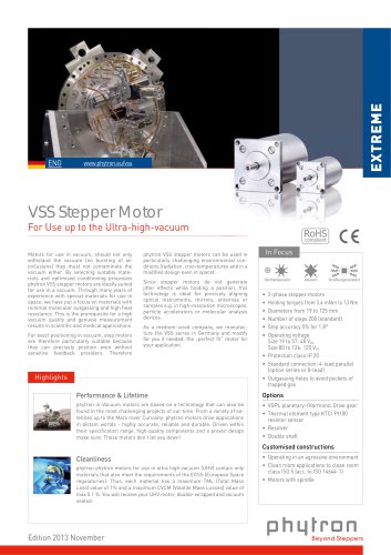 VSS Extreme Environment Stepper Motors