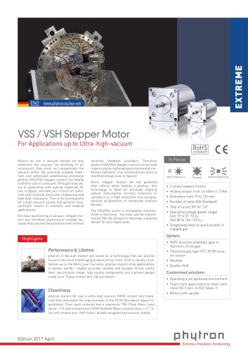 VSS Stepper motors in vacuum