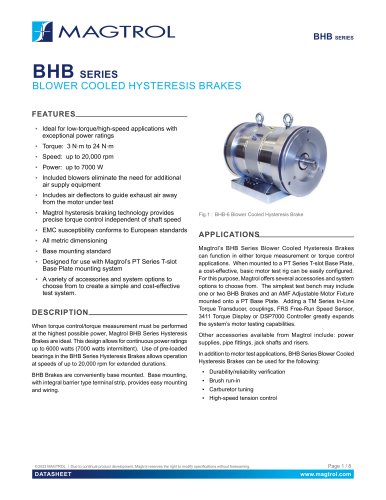 BHB Series | Blower Cooled Hysteresis Brake