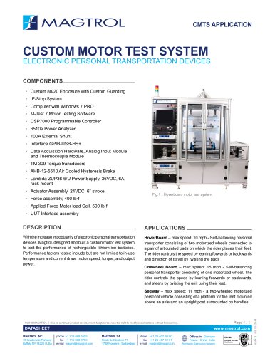 Custom motor test system