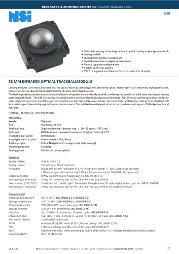 38 mm infrared optical trackball module