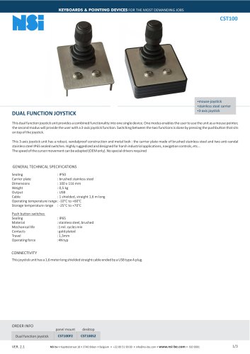 Industrial mouse joystick