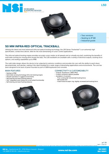 Infra-red 50 mm trackball