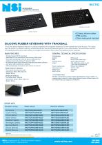 Silicone rubber keyboard with trackball - Desktop
