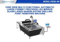 Perfect Laser - 120W 200W Multi-functional Automatic Large Format Precision LED Mirror Glass Laser Sandblasting Drilling Paint Removing Machine PEDB-190