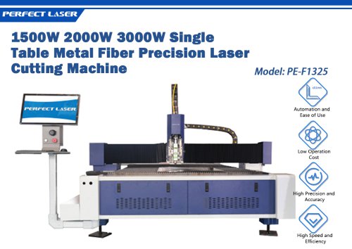 Perfect Laser 1500W 2000W 3000W Single Table Metal Fiber Precision Cutting Machine PE-F1325