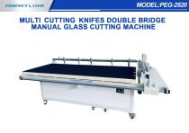 Perfect Laser - Multi_Cutting_Knifes Double Bridge Manual Glass Cutting Machine PEG-2520