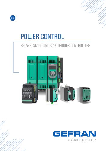 POWER CONTROL RELAYS, STATIC UNITS AND POWER CONTROLLERS