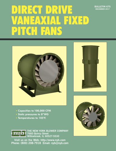 Direct Drive Vaneaxial Fixed Pitch Fans