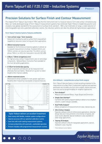 Form Talysurf i60 / i120 / i200 – Inductive Systems