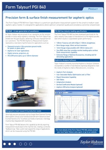 Form Talysurf PGI 840