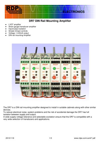 DR7 DIN Rail Mounting Amplifier