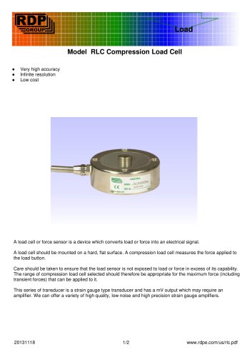 Model RLC Compression Load Cell