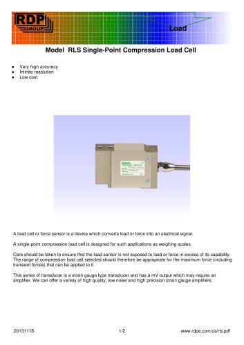 Model RLS Single-Point Compression Load Cell