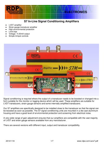 S7 In-Line Signal Conditioning Amplifiers