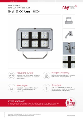 PARTAN LED Zone 1/21 SPX Flood BL24