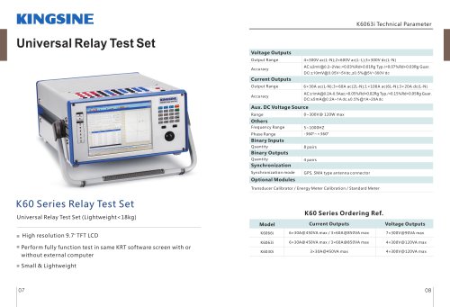 KINGSINE K6063i Relay test device