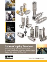 Subsea Coupling Solutions Plate and Cartridge Mountable Stab Couplings,  ROV and Diver-Mateable Connections, Related Products