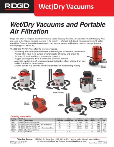 WET/DRY VACS