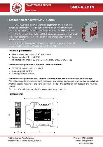 Stepper motor driver SMD‑4.2DIN