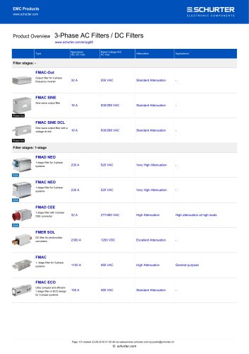 3-Phase AC Filters / DC Filters