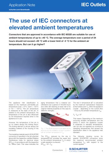 Application Note IEC connectors at elevated ambient temperatures