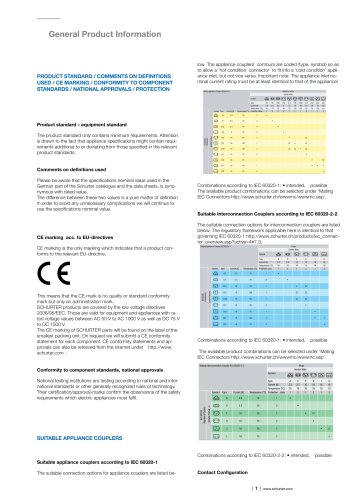 General Product Information - Signal Connectors