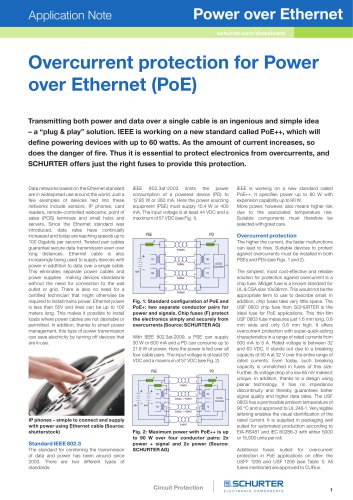 SCHURTER Applicaiton Note: Power over Ethernet