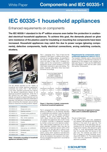 SCHURTER White Paper: Components and IEC 60335-1