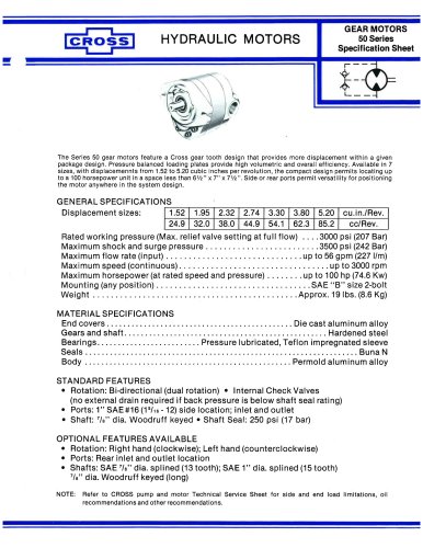 CROSS 50 Series Motors