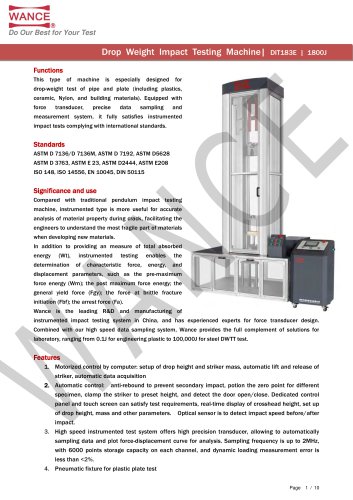 1800J high speed drop weight tester