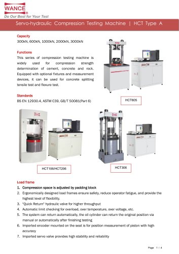 HCT-A Compression Testing Machine