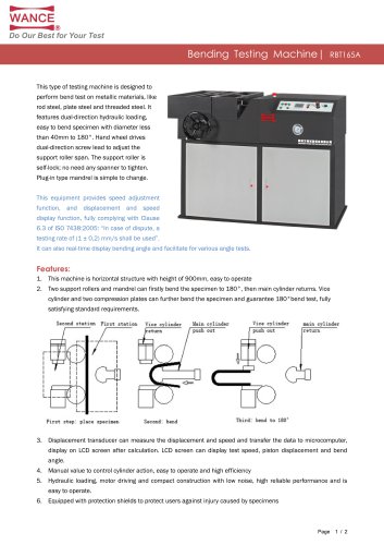 RBT165A Rebar bending testing machine