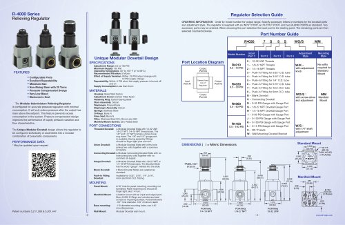 R-4000 Relieving Regulator