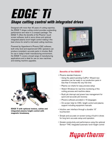 EDGE® Ti  Shape cutting control with integrated drives