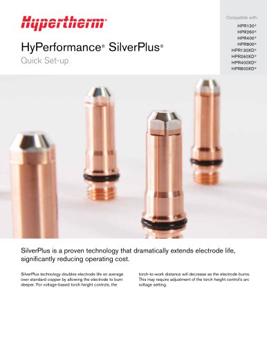 SilverPlus electrodes for HPR/HPRXD systems