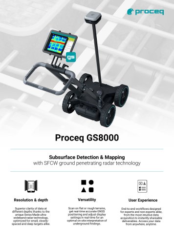 Proceq GS8000 | Subsurface Detection & Mapping with SFCW ground penetrating radar technology