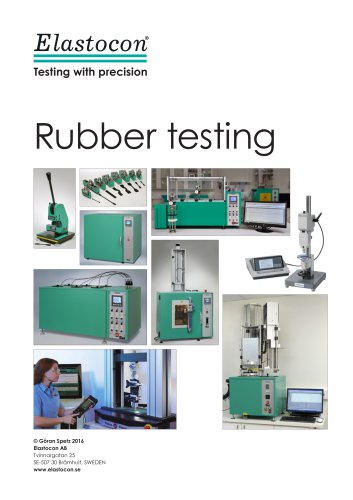 Rubber testing booklet