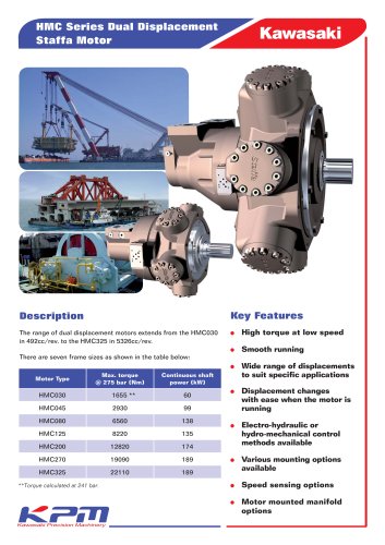 HMC Series Dual Displacement Staffa Motor