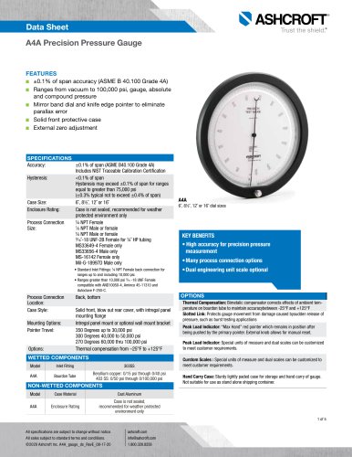A4A Precision Pressure Gauge 2025