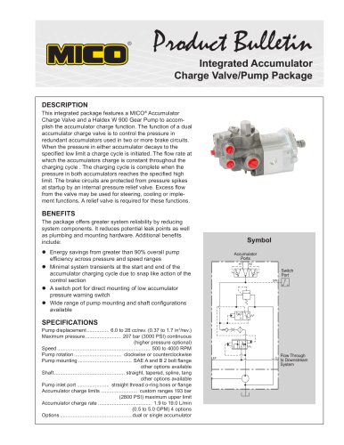 Integrated Accumulator Charging Valve/Pump Package