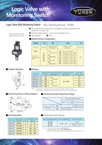 LDLS (Logic valves with monitoring switch)