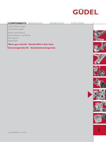 Standard worm gear units