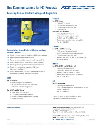 Bus Communications for FCI Products