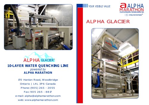 ALPHA GLACIERTM DOWNWARD WATER QUENCHING FILM LINE