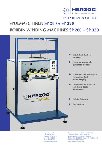 Bobbin winding machine type SP 320, semi-automatic